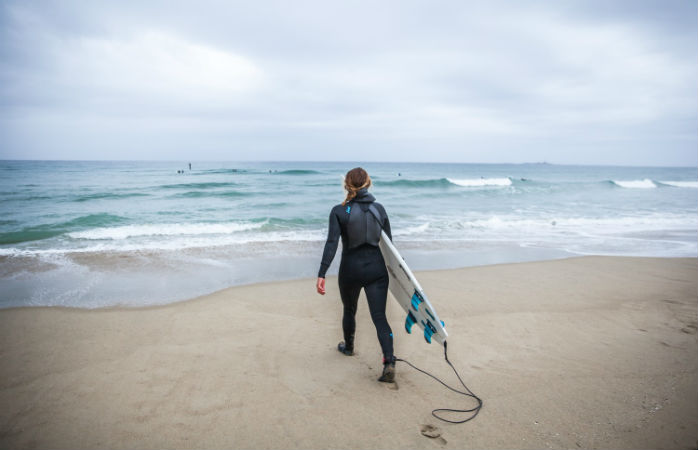 Surfing Solastranden i Stavanger